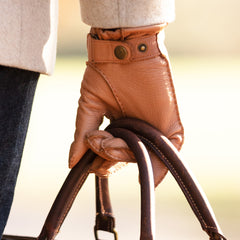 Hamdon - Men's Cashmere Lined Deerskin Glove with Strap