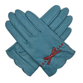 Emilia - Women's Short Silk Leather Gloves