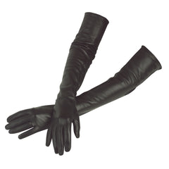 Kelly - Women's Silk Lined Long Leather Gloves