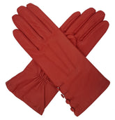 Kate - Women's Silk Lined Leather Gloves with Buttons