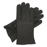 Melbury - Men's Lined Woven Leather Gloves