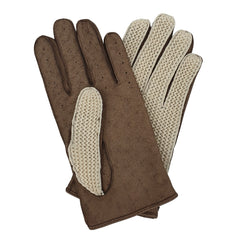 Oborne - Men's Crochet Back Leather Palm Glove