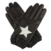 Stella - Women's Silk Lined Star Leather Gloves