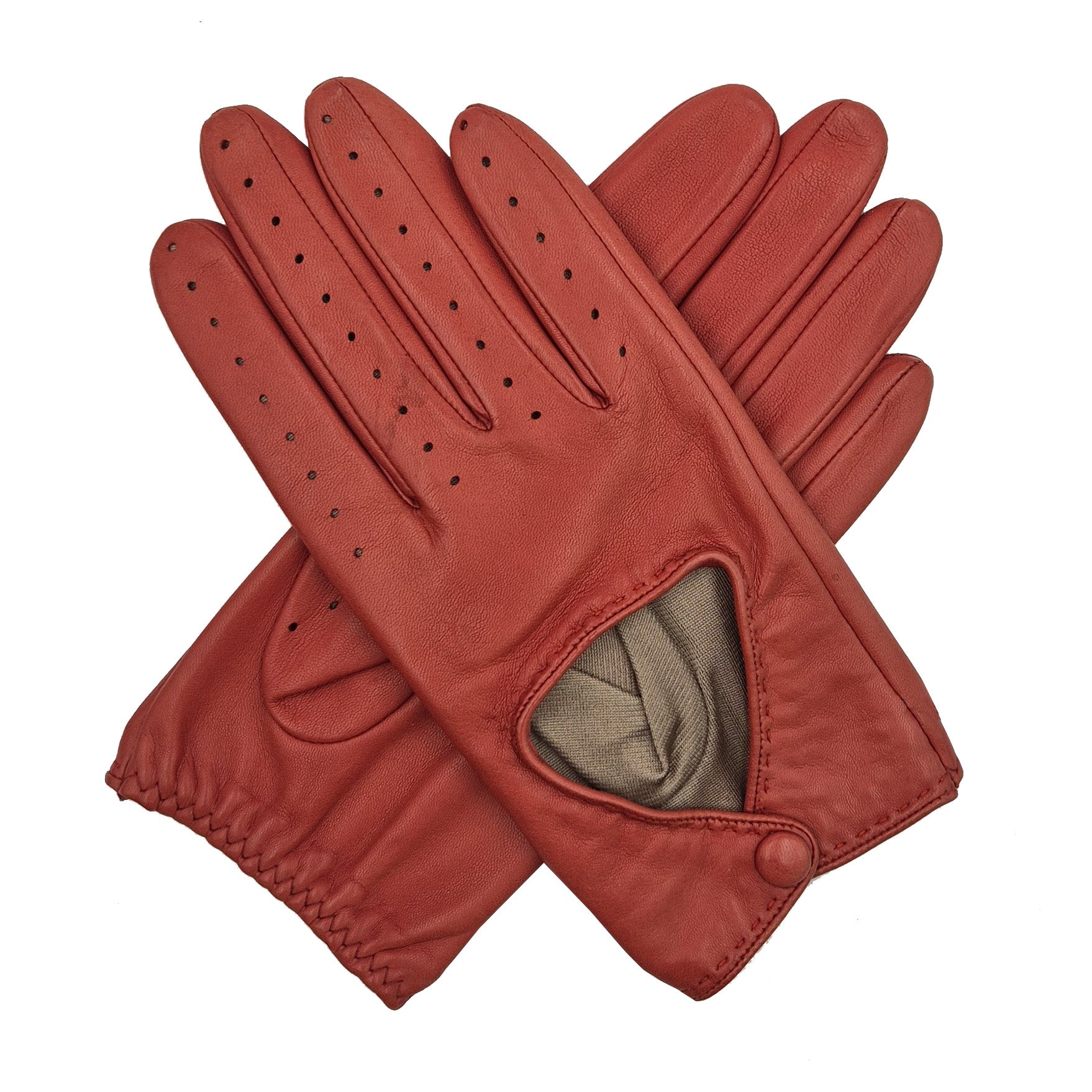 Serena - Women's Silk Lined Leather Driving Gloves