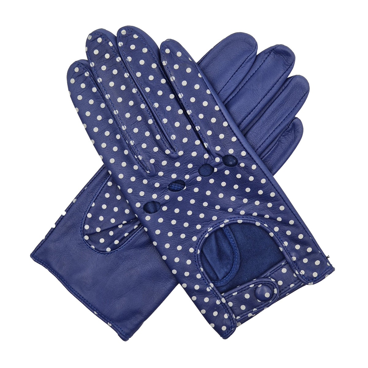 Dorothy - Women's Unlined Spotted Leather Driving Glove