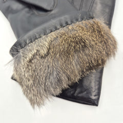 Charlotte - Women's Touch Screen Fur Lined Leather Gloves