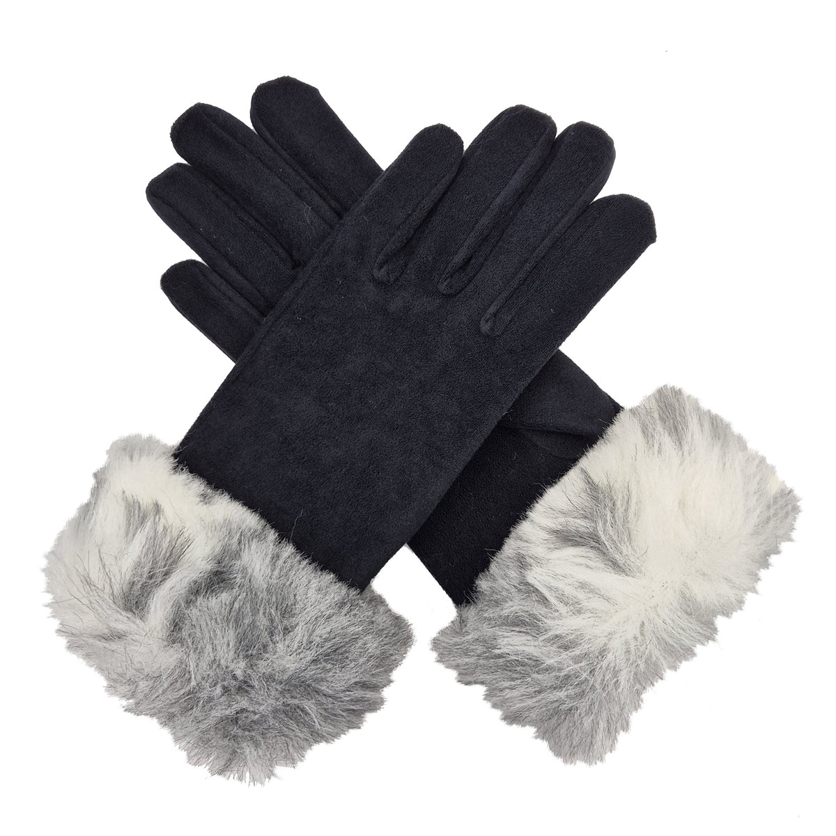 Cleo - Unlined Faux Fur Cuffed Fabric Glove