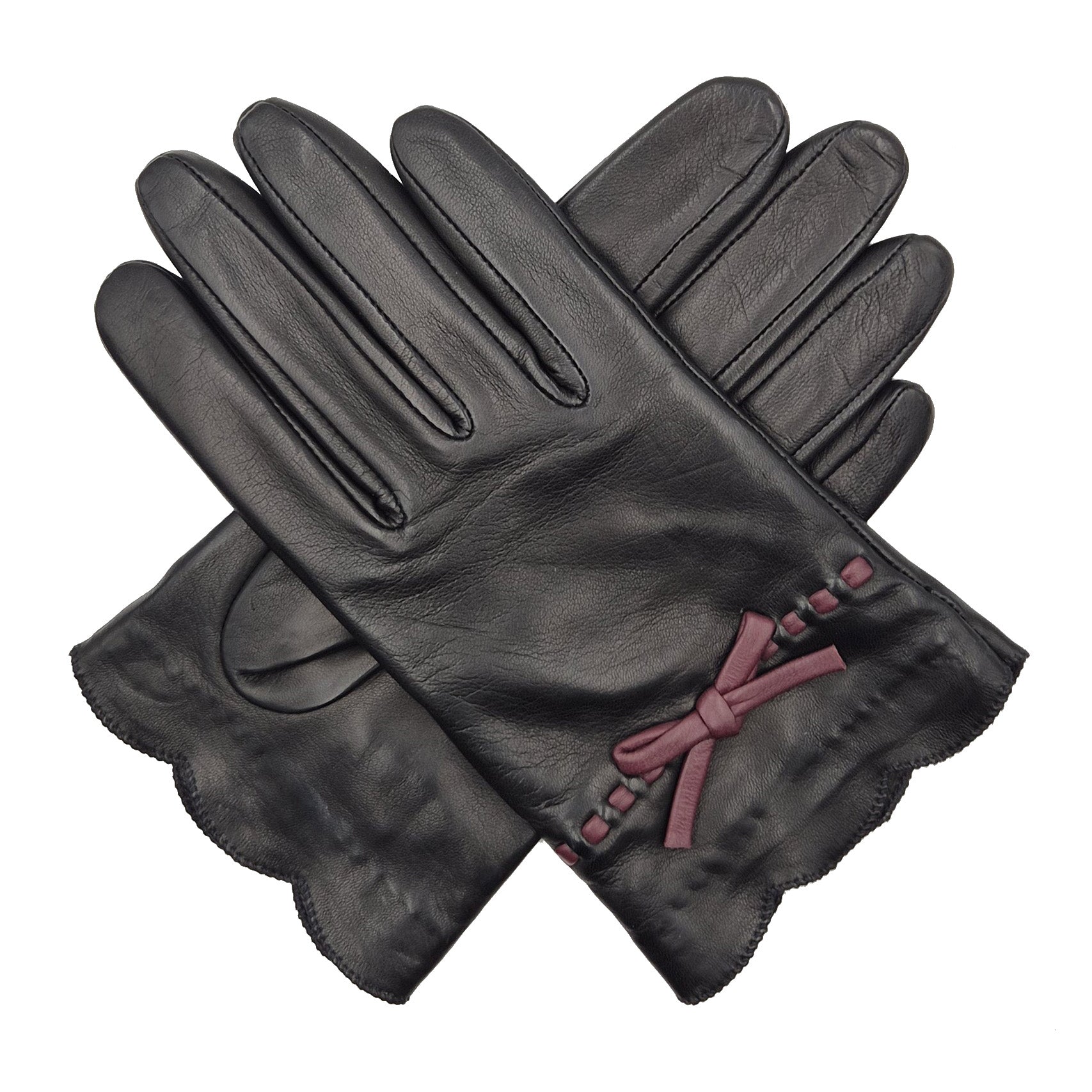 Emilia - Women's Short Silk Leather Gloves