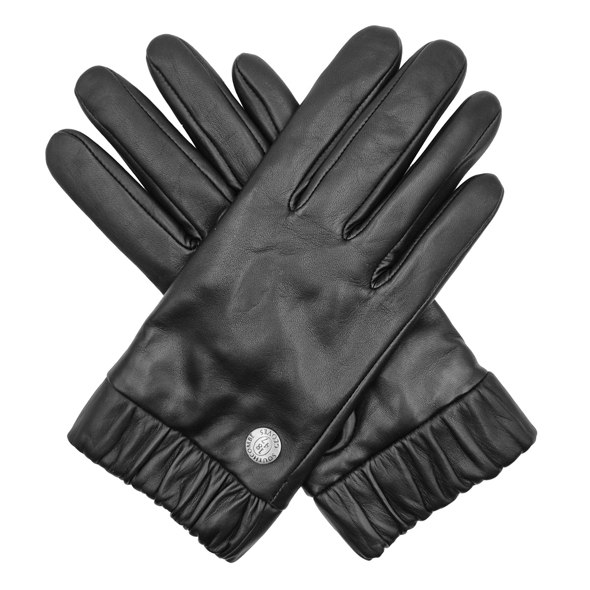 Joan - Women's Cashmere Lined Leather Gloves with Ruched Cuff