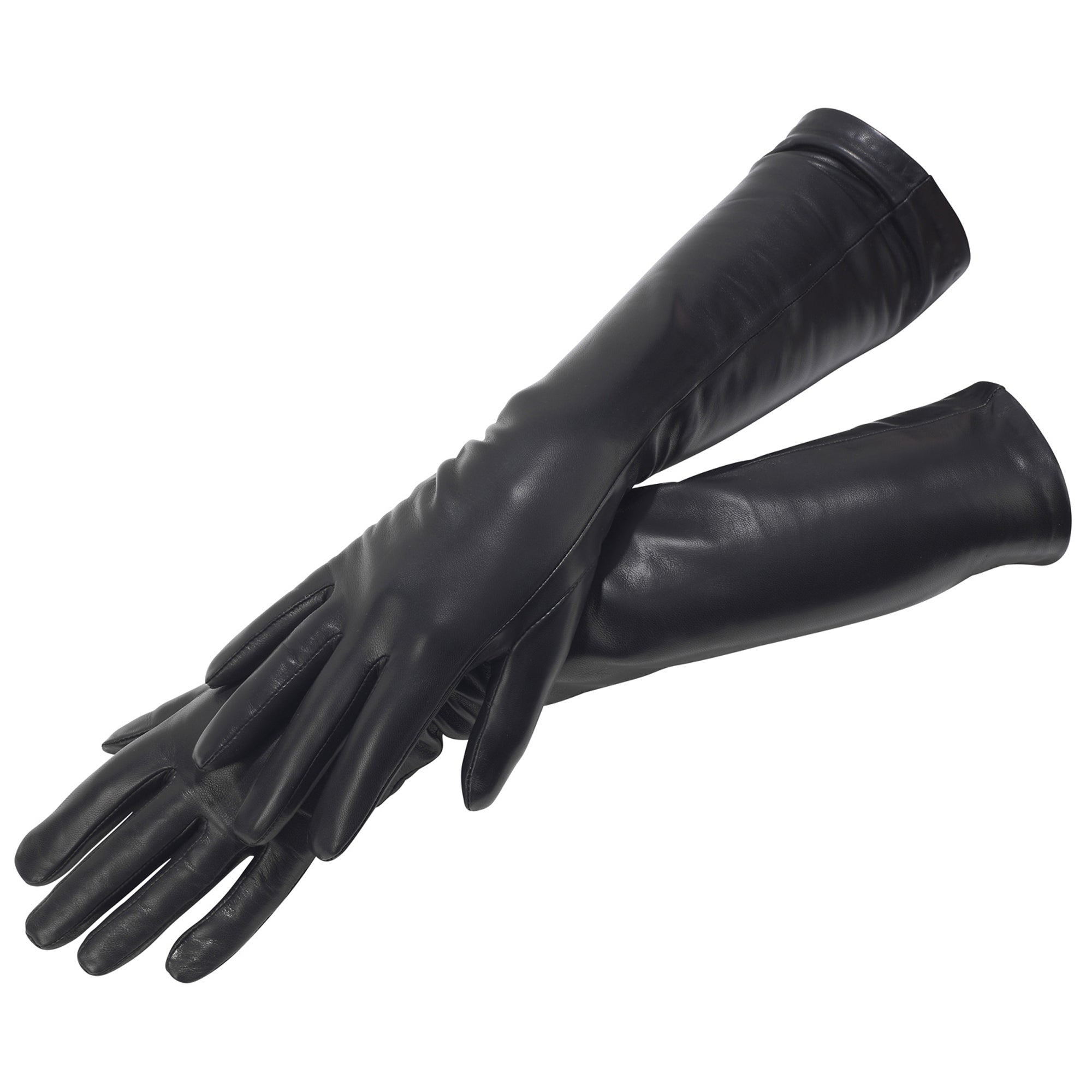 Kelly - Women's Silk Lined Long Leather Gloves
