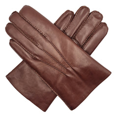 Montacute - Men's Hand Sewn Fur Lined Leather Gloves