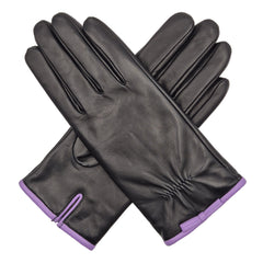 Tess - Women's Cashmere Lined Leather Gloves with Bow