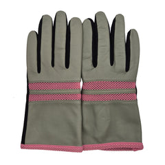 Vanessa - Women's Unlined Leather & Fabric Gloves