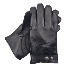 Men's Winter Leather Cycling Gloves