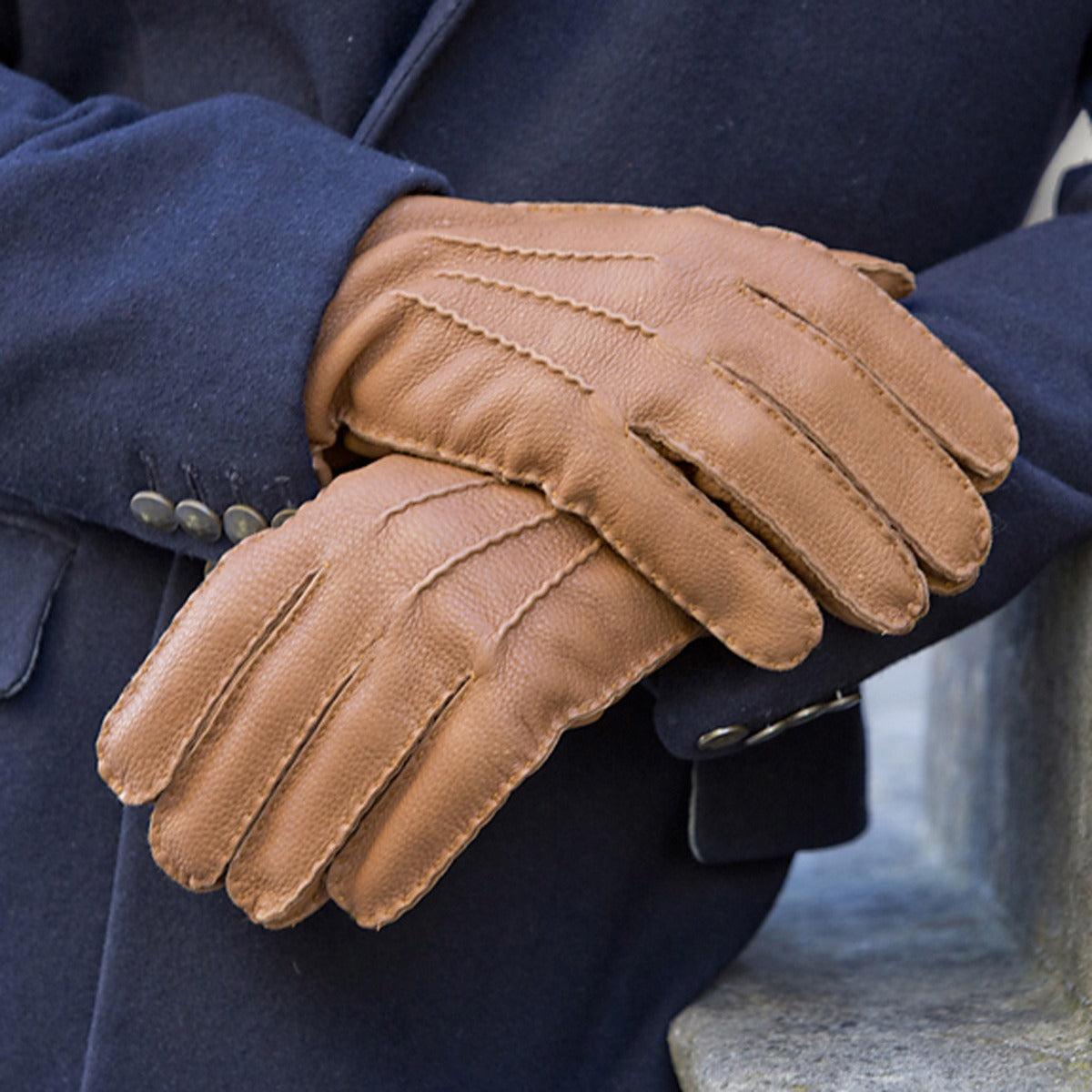 Northay - Men's Handsewn Cashmere Lined Deerskin Gloves