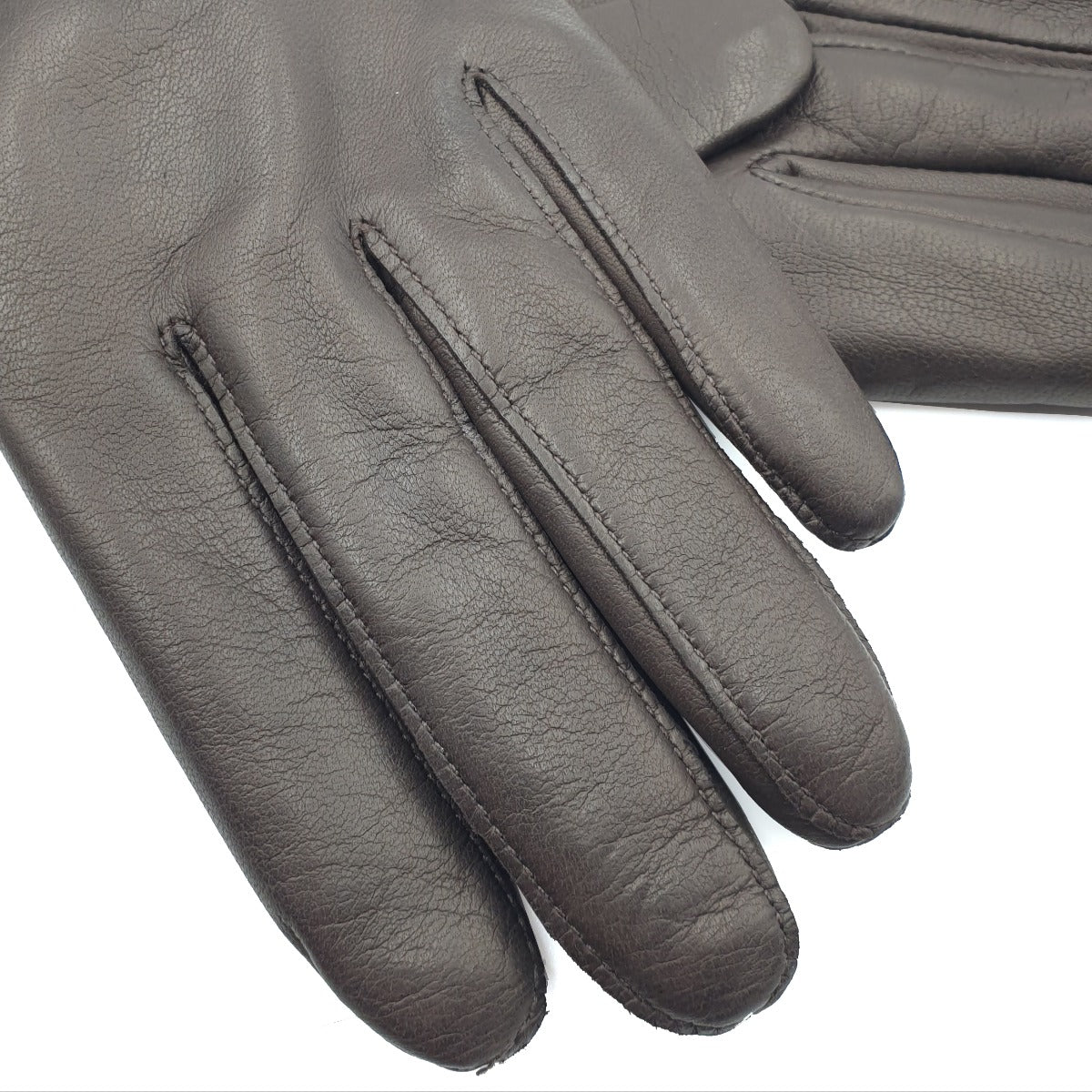 Sasha - Women's Cashmere Lined Leather Gloves with Fur Cuff