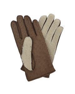 Oborne - Crochet Back Leather Palm Glove