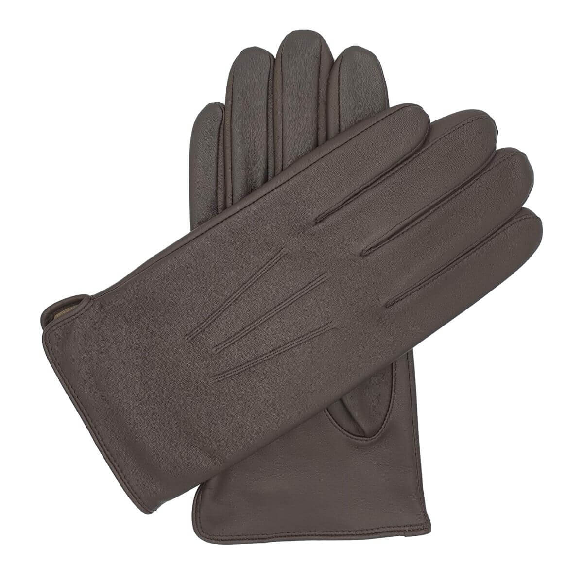 Southcombe Hinton - Silk Lined Leather Gloves - Brown
