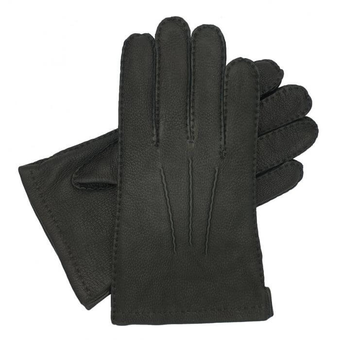 Northay - Handsewn Cashmere Lined Deerskin Gloves - Black