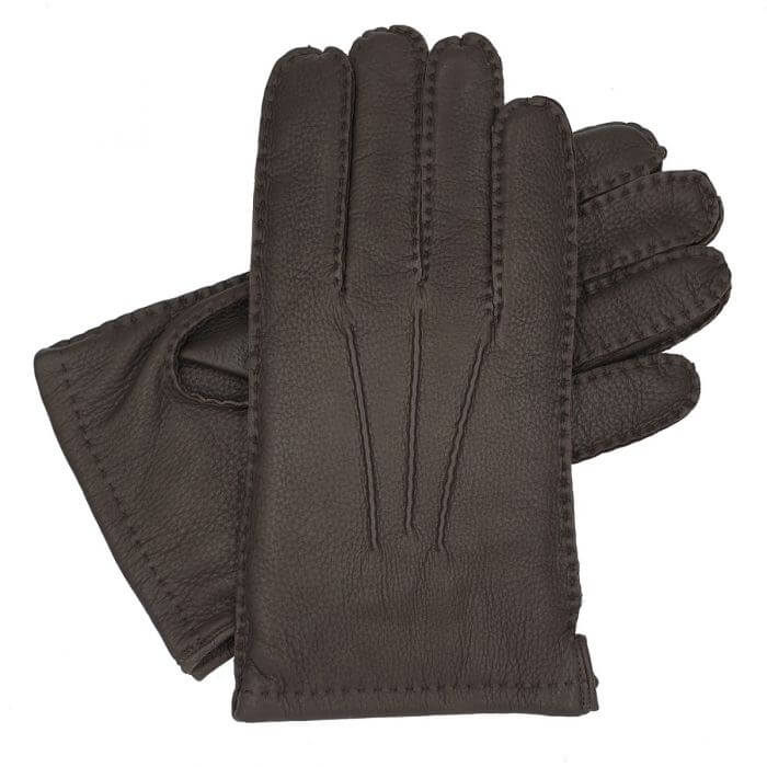 Northay - Handsewn Cashmere Lined Deerskin Gloves - Brown