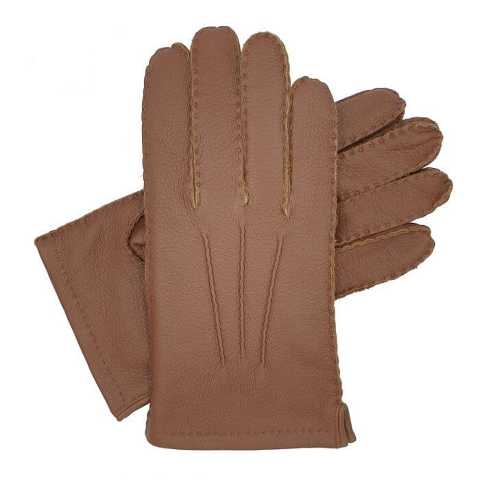 Northay - Handsewn Cashmere Lined Deerskin Gloves - Tan