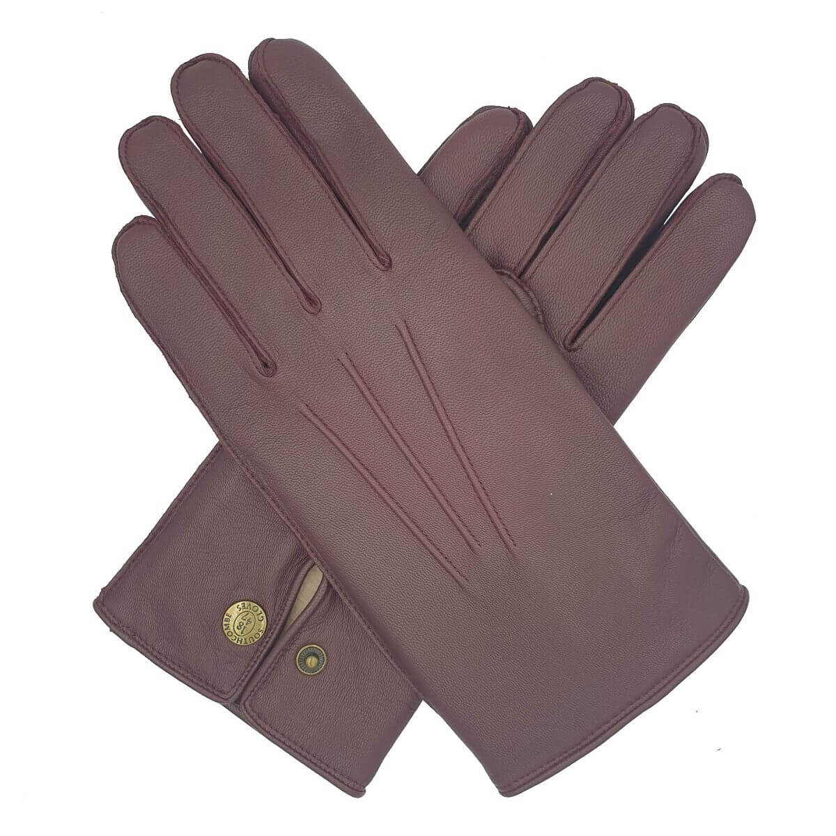 Southcombe Norton - Warm Lined Leather Gloves - Oxblood