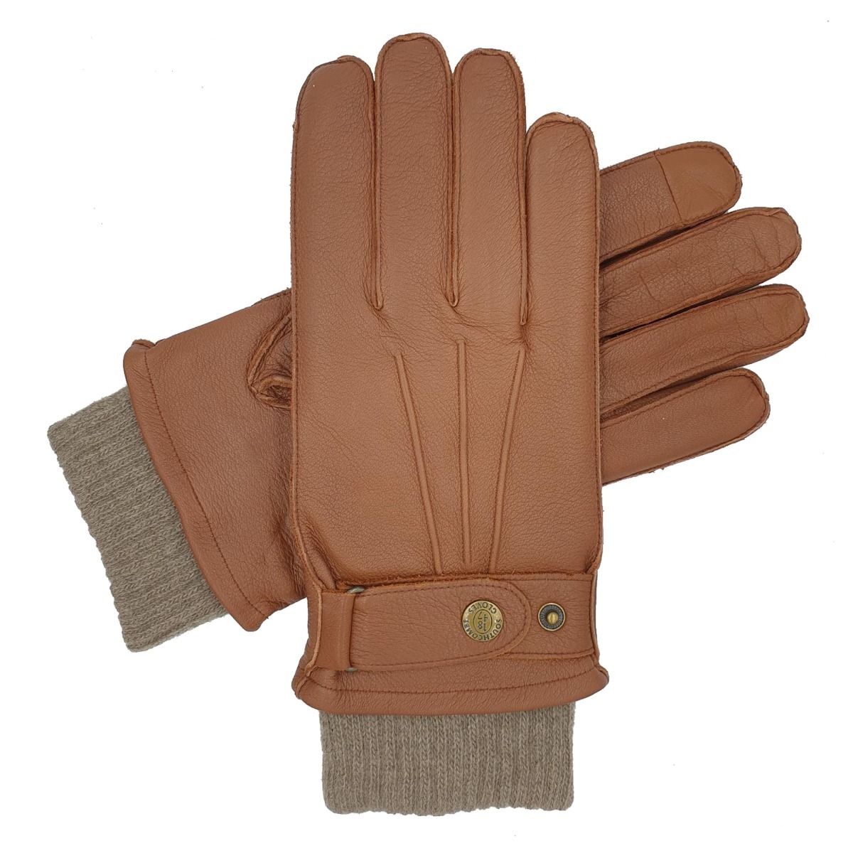 Southcombe Reeves - Cashmere Lined Deerskin Gloves Tan