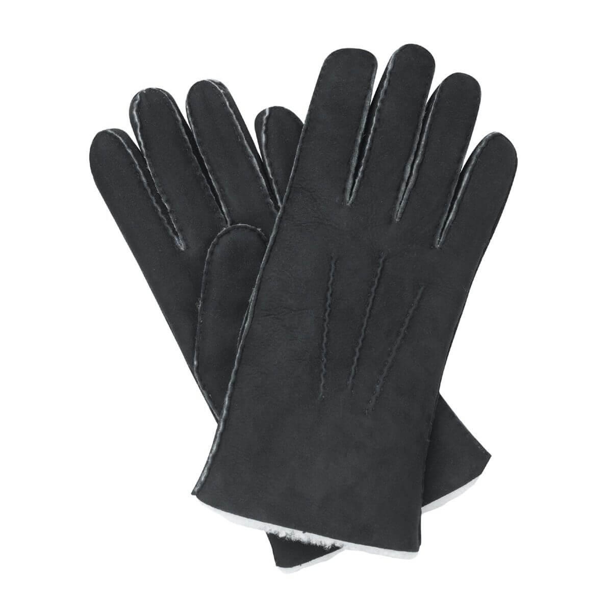 Southcombe Thorne - Sueded Sheepskin Gloves Black